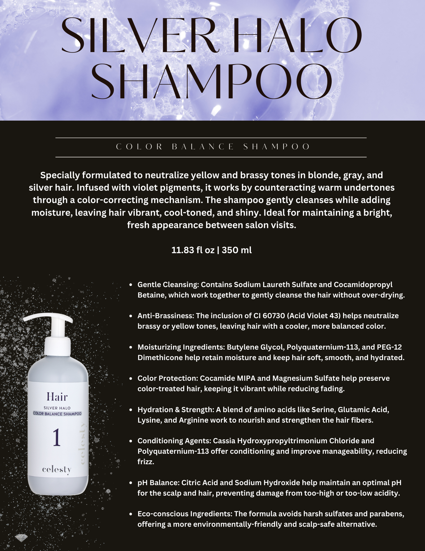 Silver Halo color balance shampoo