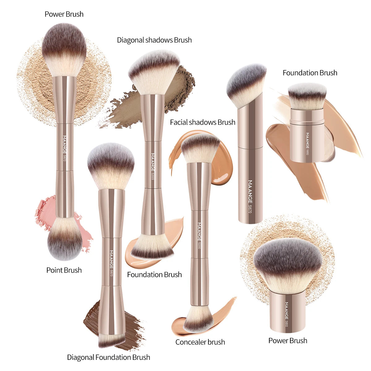 7PCS Pro Makeup Brushes Set