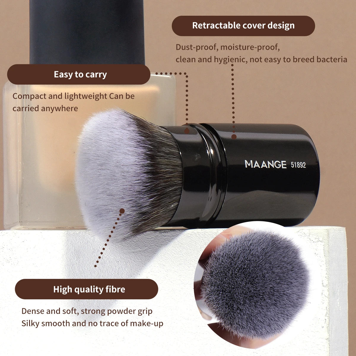 Retractable Kabuki brush