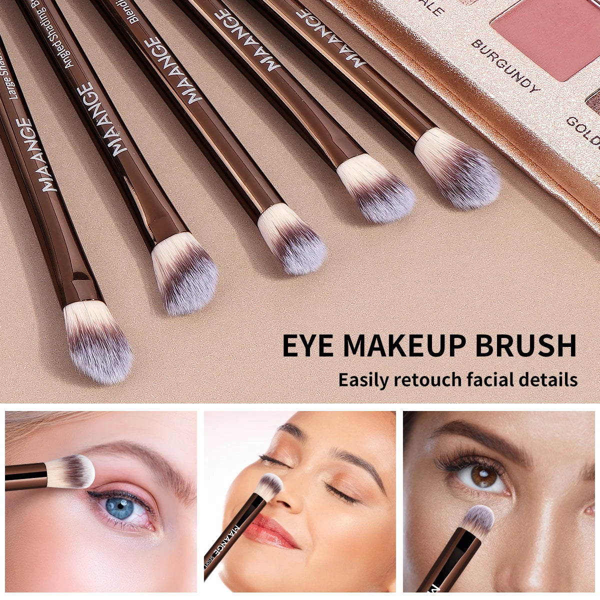 13PCS Makeup Brush set - Bronze/black