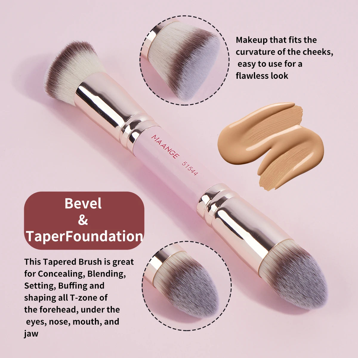 2pcs/set Makeup Brush Dual-end Foundation & powder brushes